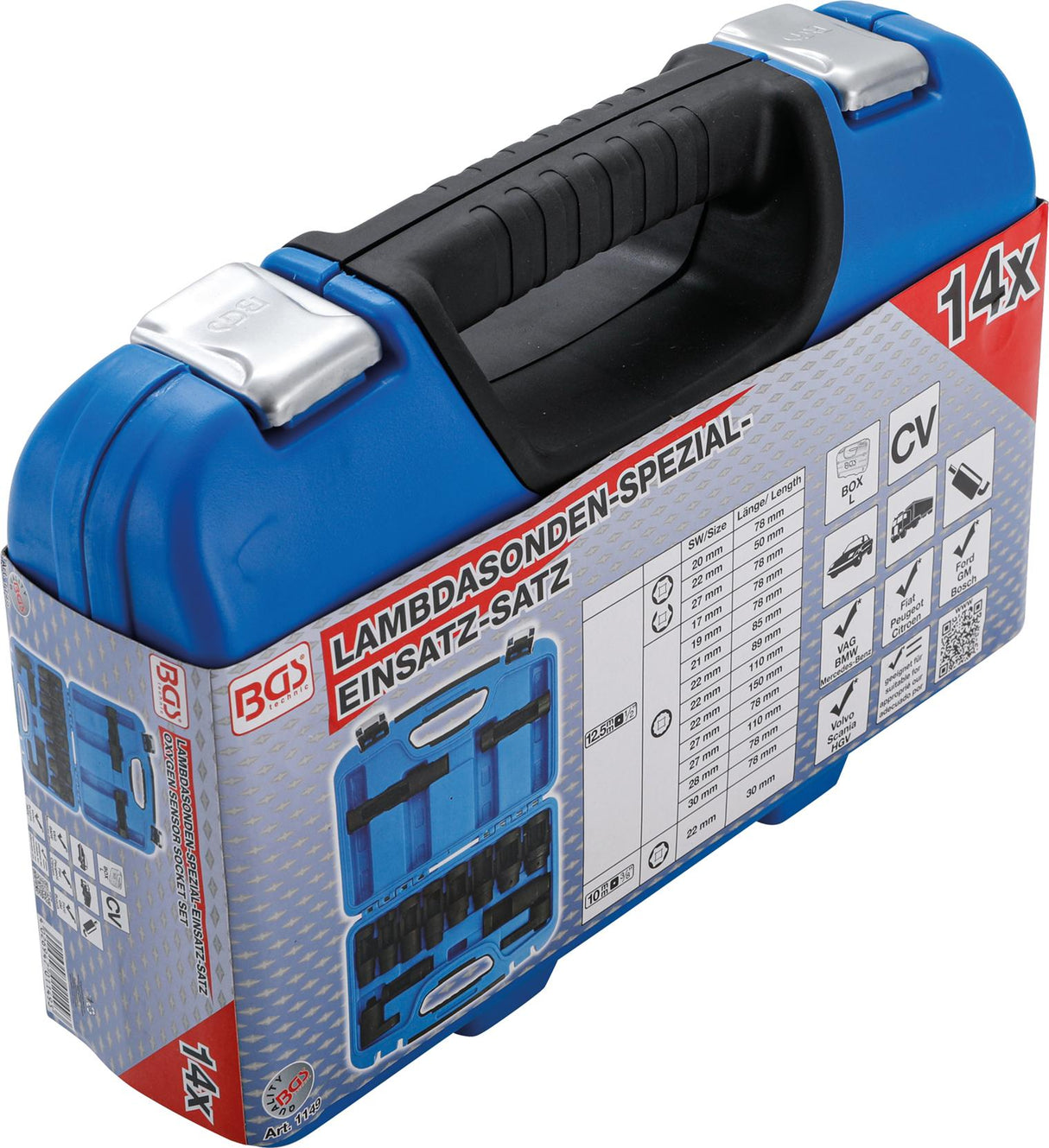 Deguonies jutiklio galvučių komplektas | 14 vnt. (1149)