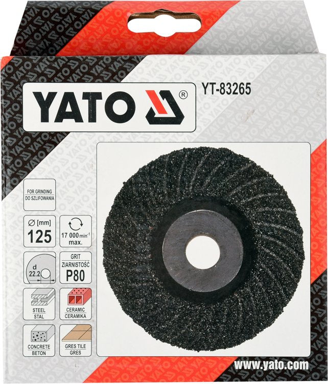 Šlifavimo diskas universalus | elastinis | P80 / 125 mm (YT-83265)