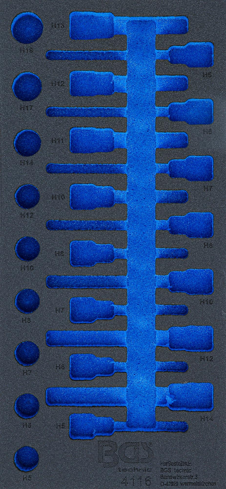 Įrankių dėklas 1/3, tuščias | 4116 pozicijai (4116-1)