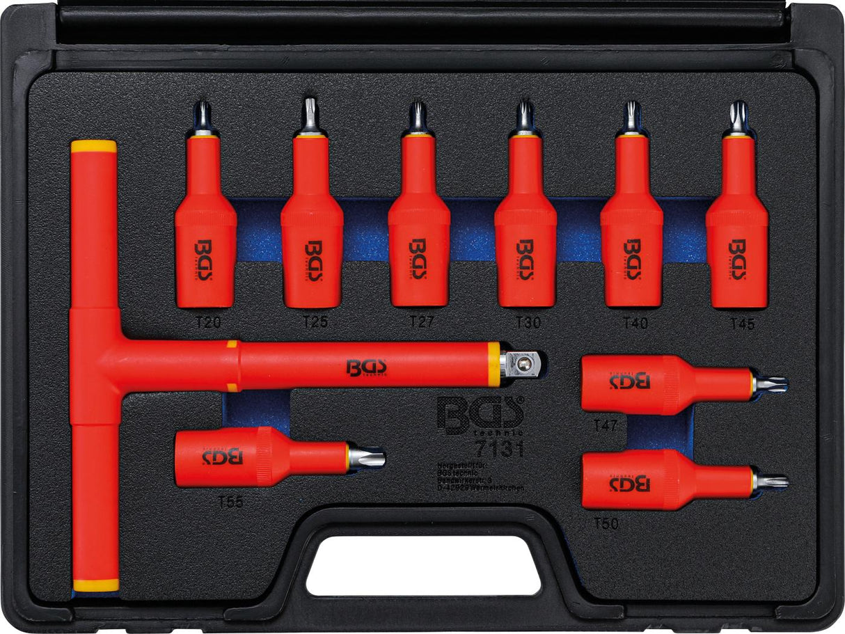 Antgalių rinkinys VDE | 12,5 mm (1/2") | T-Star (Torx ) T20 - T55 | 10 vnt. (7131)