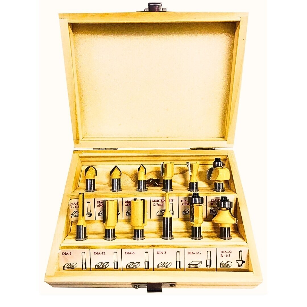 Frezų medžiui rinkinys | 12 vnt. (SK1636)