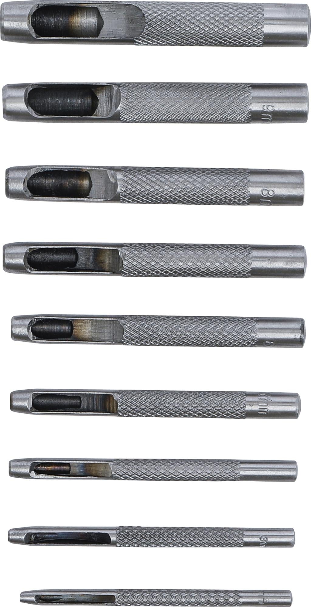 Skylių išmušėjų komplektas | 2,5-10 mm | 9 vnt. (50619)