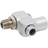 Pneumatinė jungtis šarnyrinė 360° | 6.3 mm (1/4") vidinis / išorinis sriegis (LF-30)