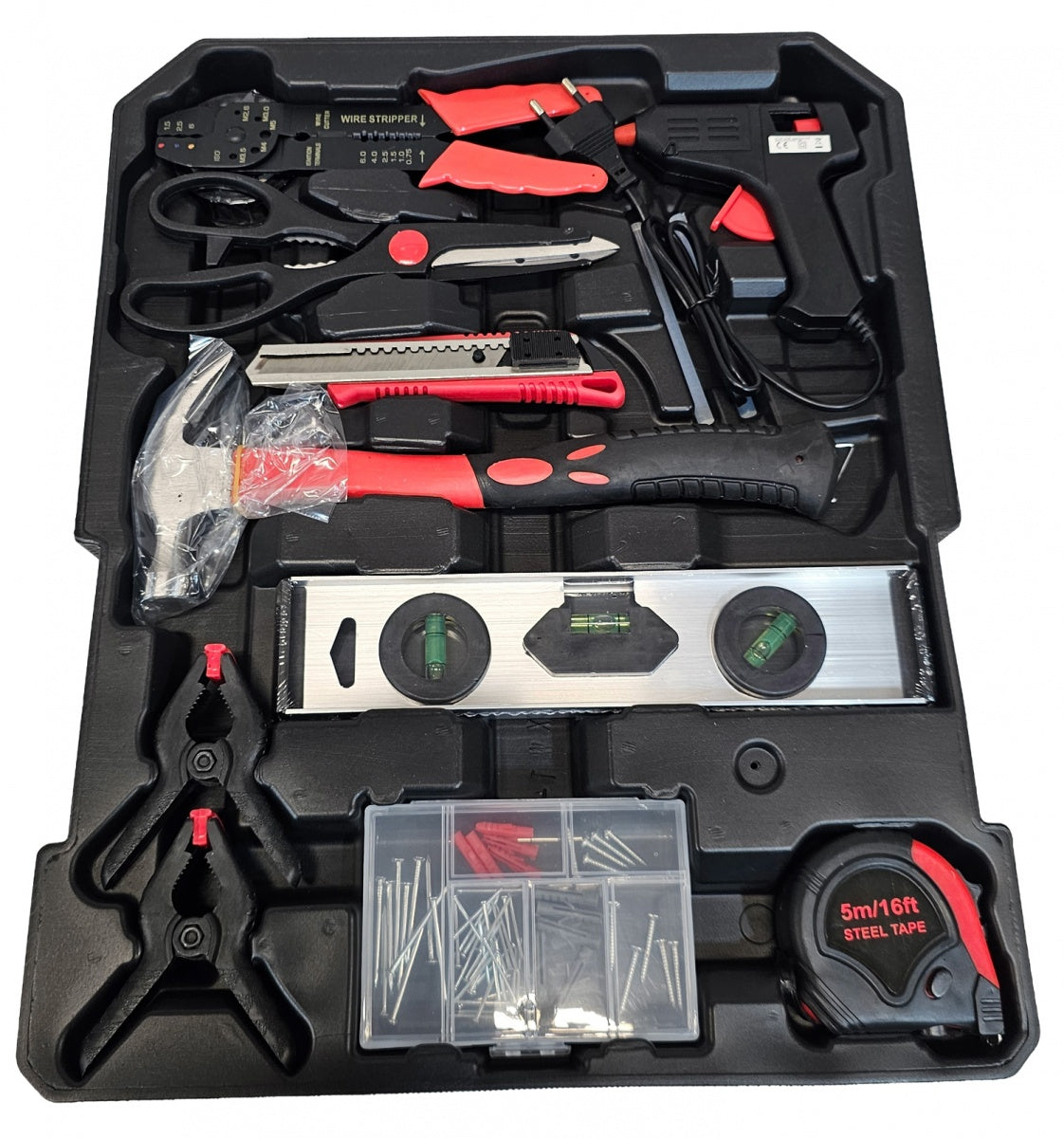 Įrankių rinkinys aliuminiame lagamine | terkšliniai raktai | su ratukais | 419 vnt. (SK582419)