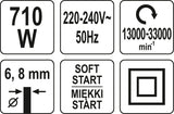 Universali frezavimo mašinėlė | 6 mm / 8 mm | 710W (YT-82390)
