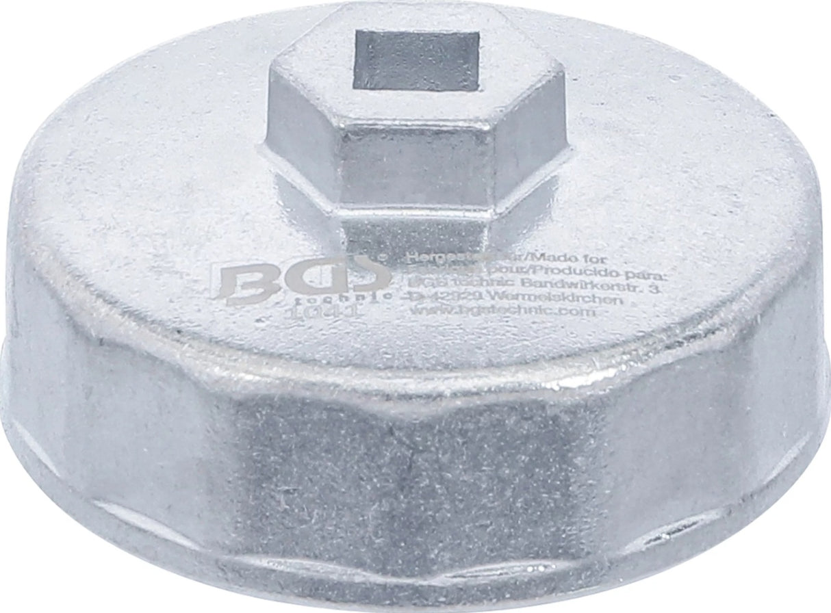 Lėkštelė tepalo filtrui aliumininė  | 14-kampų | Ø 74 mm | Audi, BMW, Mercedes-Benz, Opel, VW (1041)