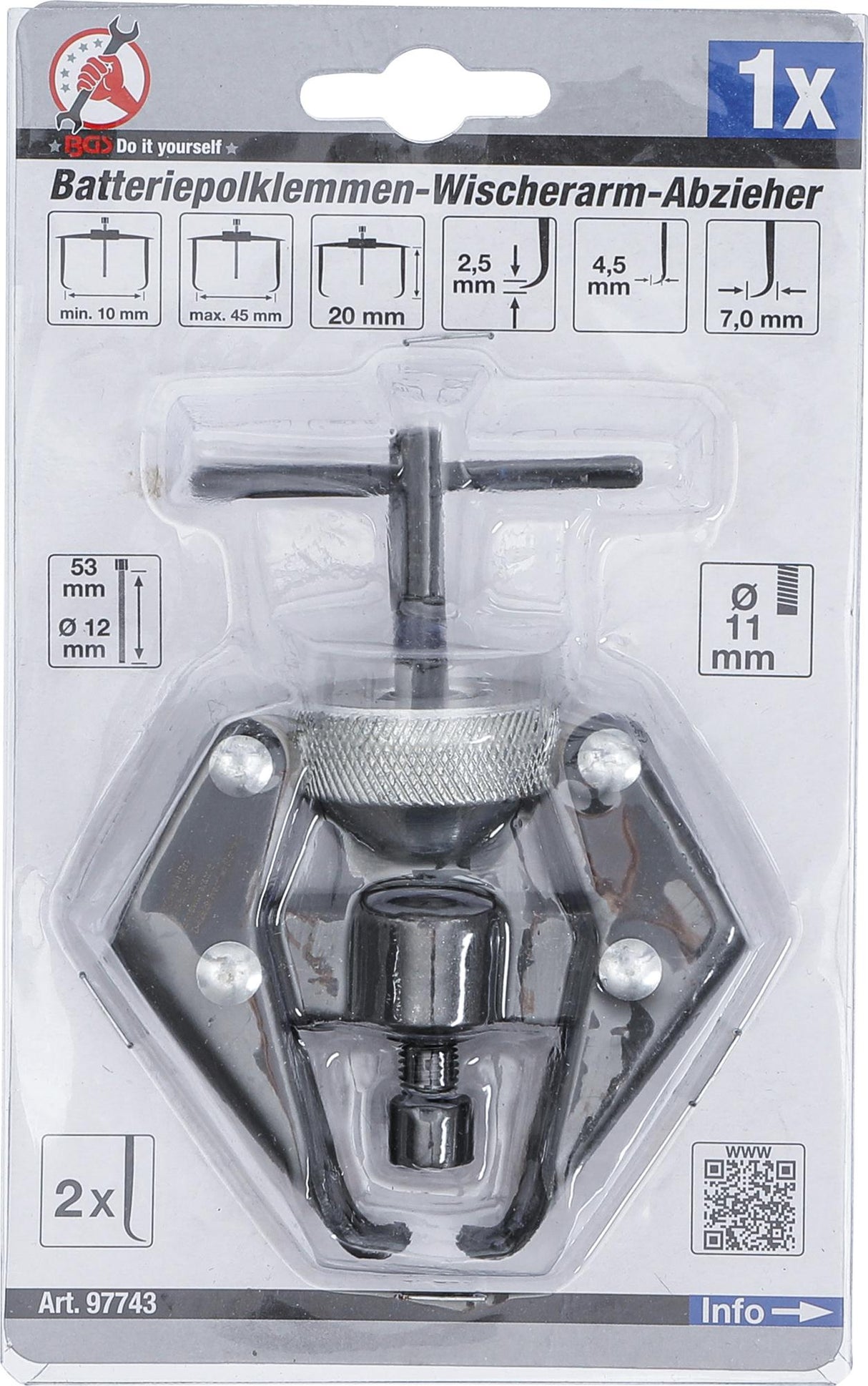 Valytuvų ir klemų nuėmėjas 2 kojų | 10-30 mm (97743)