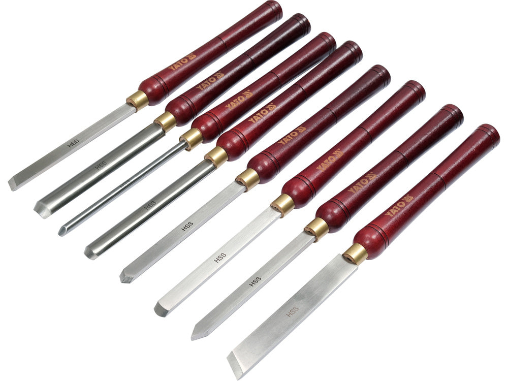 Tekinimo peilių rinkinys medžiui | 8 vnt. (YT-62780)