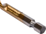 Grąžtas metalui su Hex 6.3 mm (1/4") galu HSS-TiN | 8.0 mm (YT-44768)