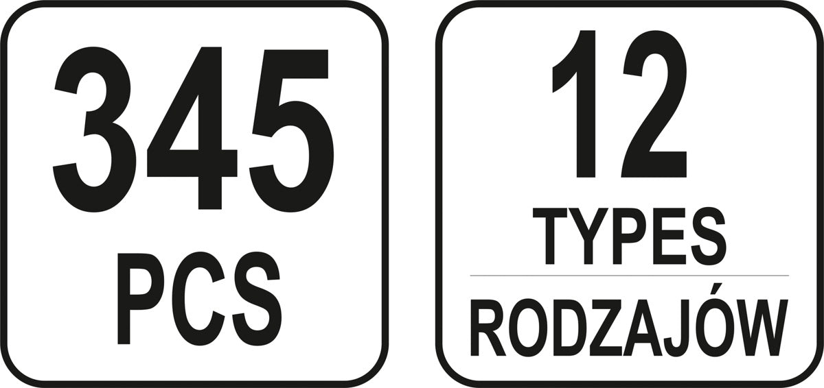 Automobilinis klipsų asortimentas Peugeot | 345 vnt. (YT-06653)