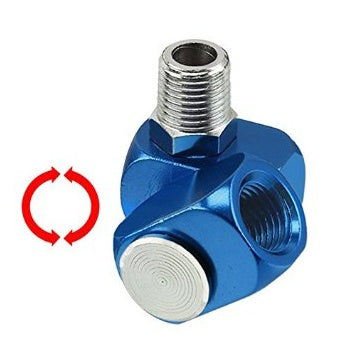Pneumatinė jungtis šarnyrinė 360° | 6.3 mm (1/4") vidinis / išorinis sriegis (LF-30)