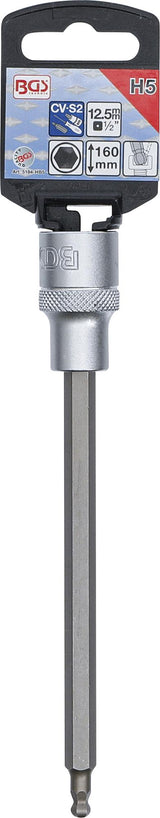 Бита | длина 160 mm | 12,5 mm (1/2") шарнирный шестигранник 5 mm