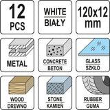 Žymėjimo kreida techninė | balta | 12 vnt. (YT-69931)