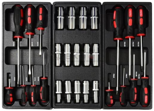 Įrankių spintelė ant ratukų | su įrankiais | 7 stalčiai (SK30600)