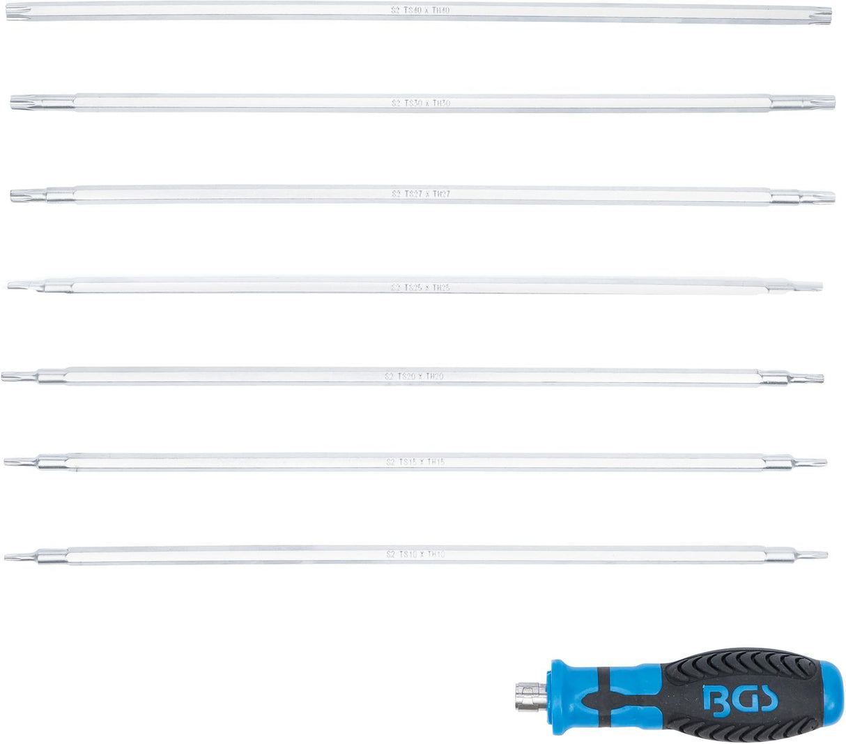 Atsuktuvų rinkinys su keičiamomis mentėmis | T-Star (Torx) / T-Star (Torx) su skyle | 8 vnt. (2326)