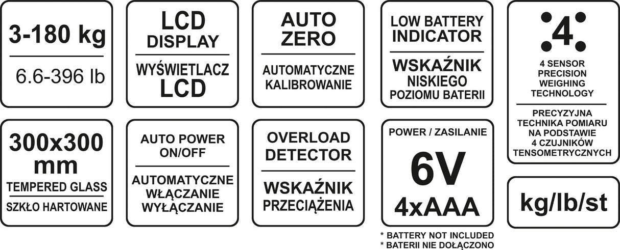 Svarstyklės vonios kambariui | analitinės | bluetooth (69203)