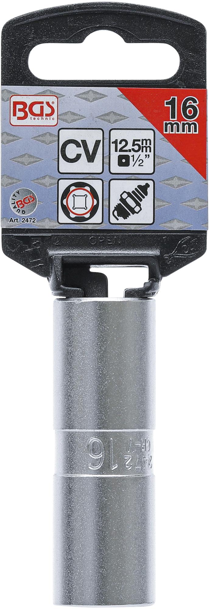 Galvutė žvakėms šešiakampė | 12,5 mm (1/2") | 16 mm (2472)