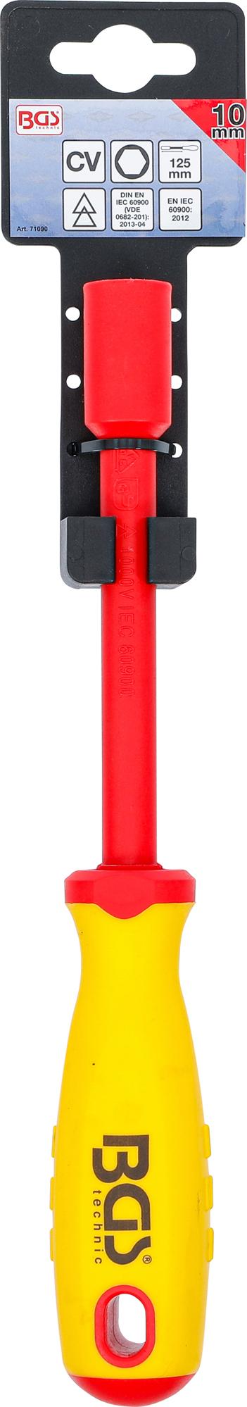 VDE atsuktuvas su galvute | Šešiakampis | 10 mm | Ašmenų ilgis 125 mm (71090)