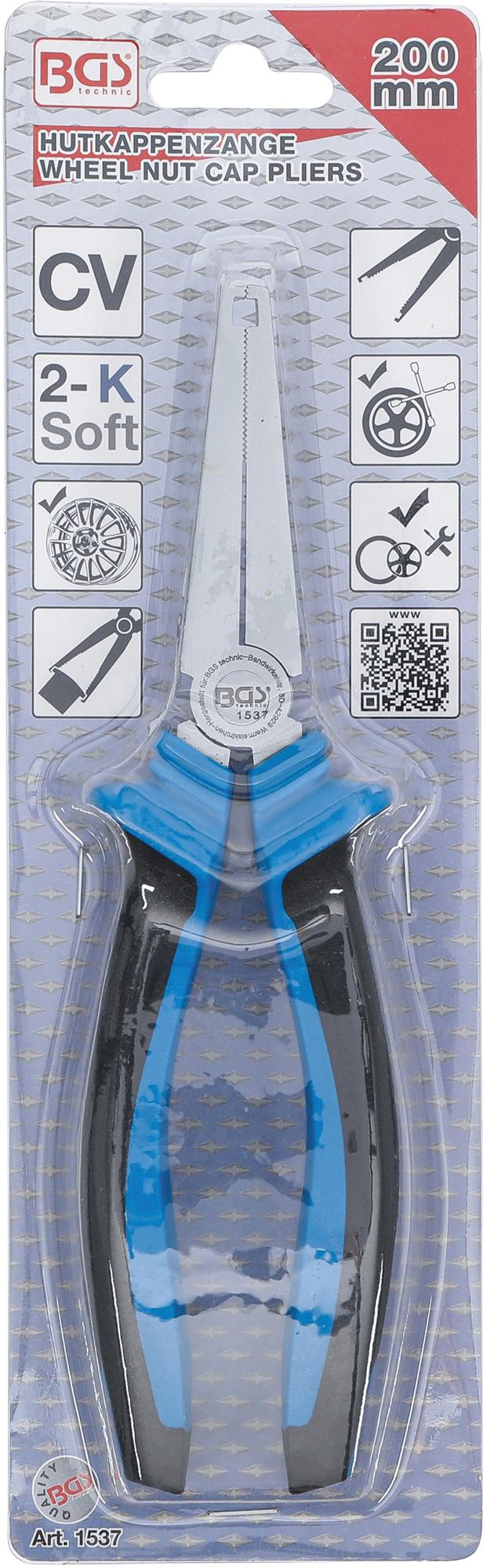 Ratų veržlių dangtelių replės | 200 mm (1537)