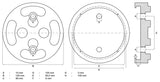 Guminis padas | auto keltuvams | Ø 120 mm (7046)