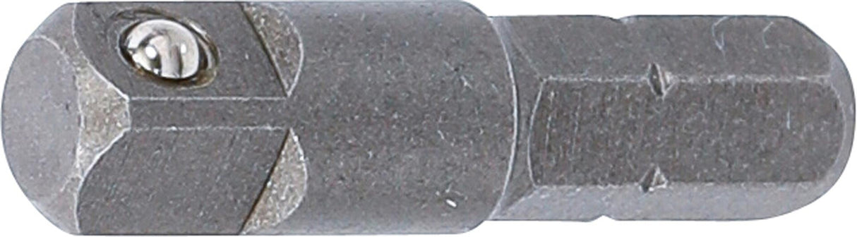 Adapteris | 6.3 mm šešiakampis (1/4") - išorinis kvadratas 6.3 mm (1/4") | 30 mm (8202)