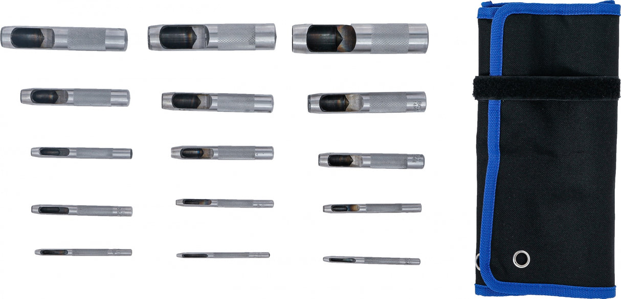 Skylių išmušėjų rinkinys | 2 - 22 mm | 15 vnt. (74570)