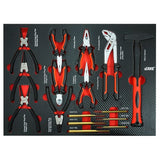 Įrankių spintelė ant ratukų XXL MAX | su įrankiais | 7 stalčiai / 1 durelės | 298 įrankiai (H70078)