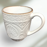 Puodelis SALSA | baltas | blizgus | keramika | Ø9CM | H10CM | 350ML (69985)