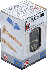 Universalūs varžtai | T-Star (Torx) T10 | 3,5 x 30 mm | 200 vnt. (88001)