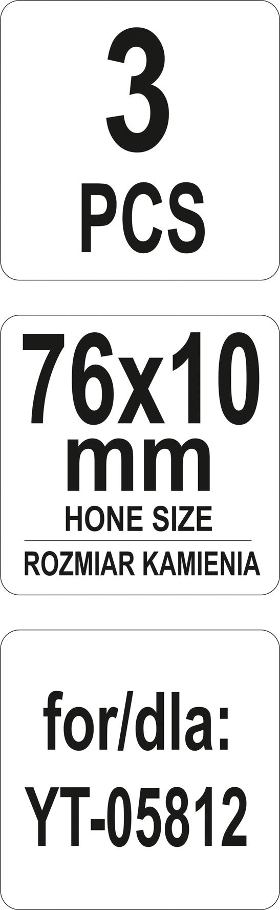 Šveitimo antgaliai yt-05812 honui | ilgis 76 mm | 3 vnt. (YT-05817)