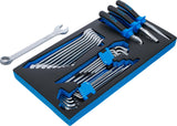 Įrankių dėklas BGS 2002 | Kombinuoti veržliarakčiai, replės ir L tipo veržliarakčiai | 31 vnt. (2002-8)