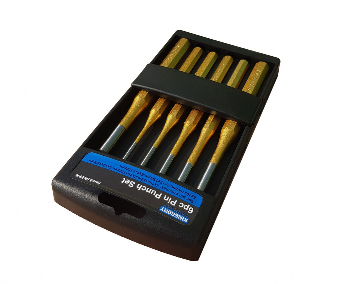 Bukų išmušėjų rinkinys | CR-V | 150 mm | 3 - 8 mm | 6 vnt. (SK0666)