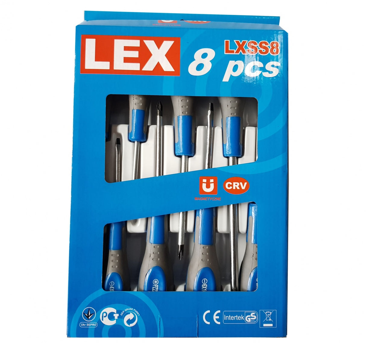 Atsuktuvų rinkinys | plokšti / kryžminiai | 8 vnt. (LXSS8)