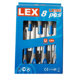 Atsuktuvų rinkinys | plokšti / kryžminiai | 8 vnt. (LXSS8)