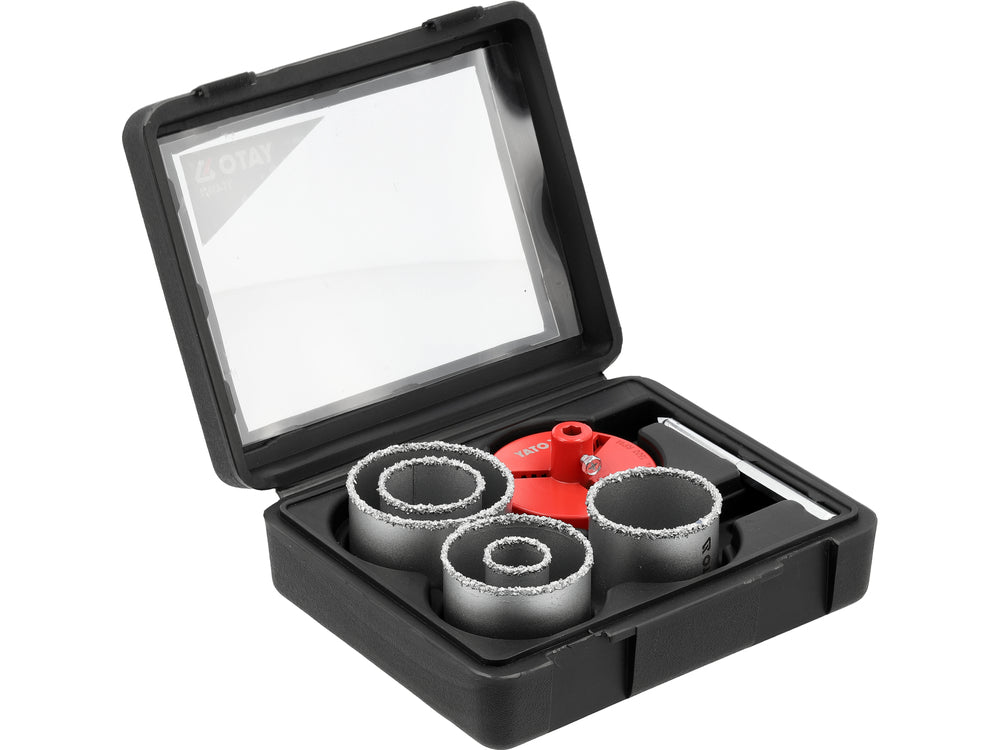 Volframinių gręžimo karūnų rinkinys | 33-53-67-73-83 mm | 7 vnt (YT-43920)