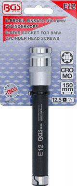 BMW cilindro galvutės E tipo tipo galvutė | 150 mm | 12,5 mm (1/2") | E12 (2020)