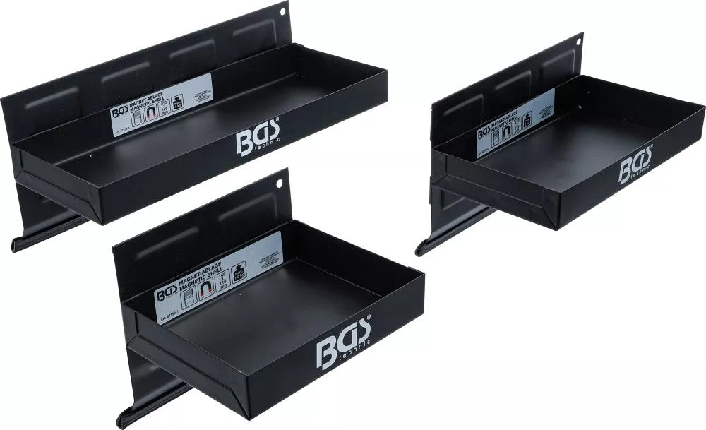 Magnetinės lentynos įrankių vežimėliams | 150/210/310 mm | 3 vnt. (67150)