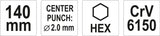 Žymeklis / punšas | CrV6150 | 2x140 mm (YT-47152)