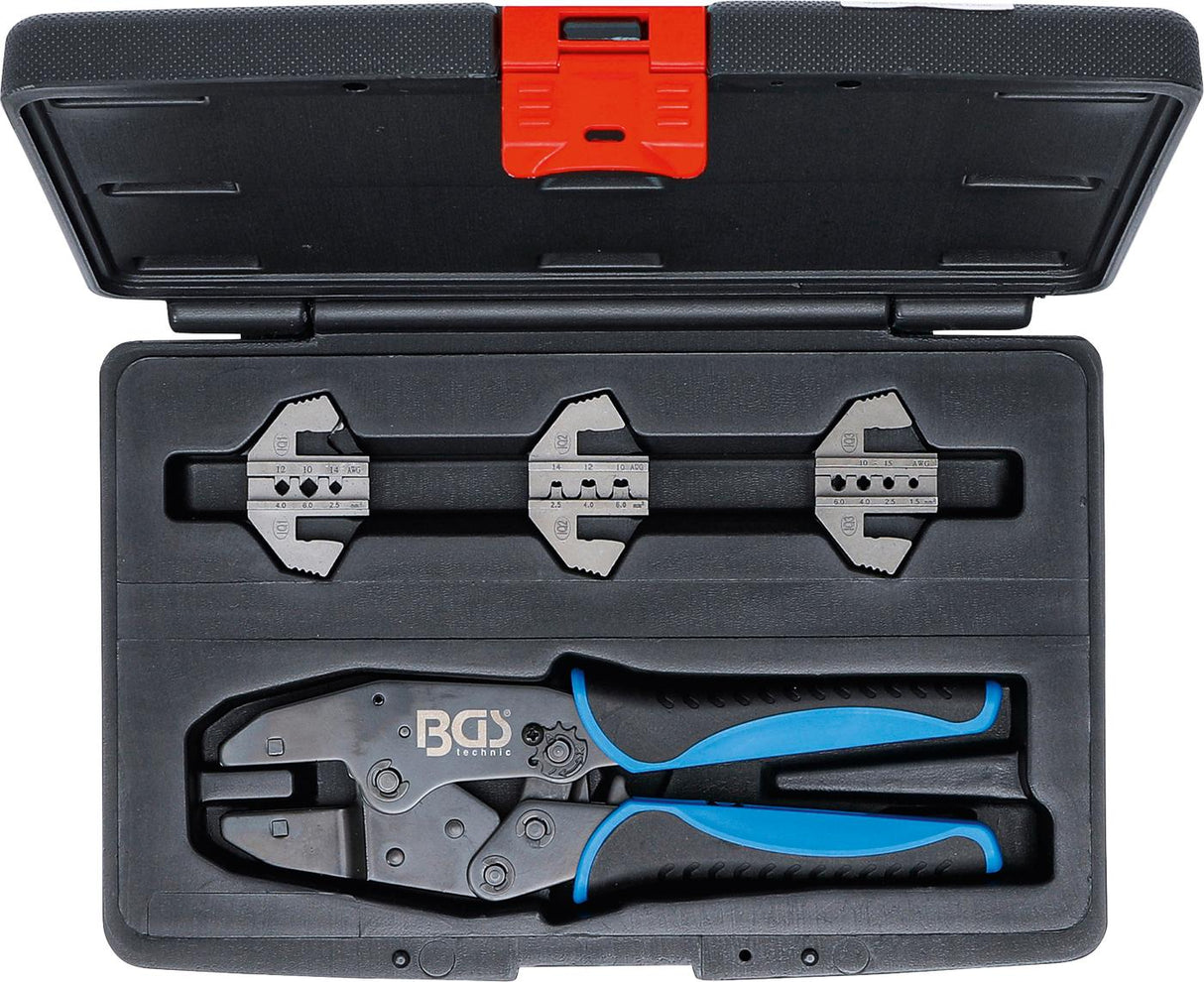 Replės jungčių užspaudimui / Gofravimo žnyplės | saulės kolektorių jungtims MC3 / MC4 / Tyco | 4 vnt. (70003)