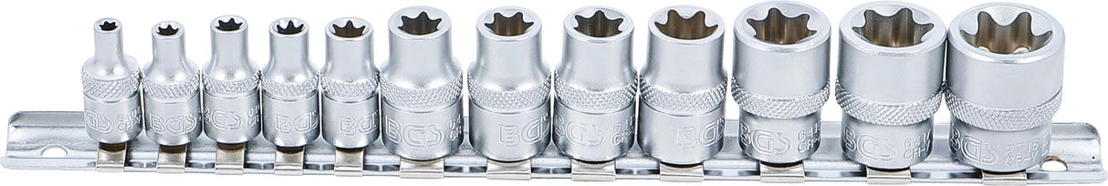 Galvučių rinkinys E-Tipas | 6.3 mm (1/4") / 10 mm (3/8") | 12 vnt. (2038)