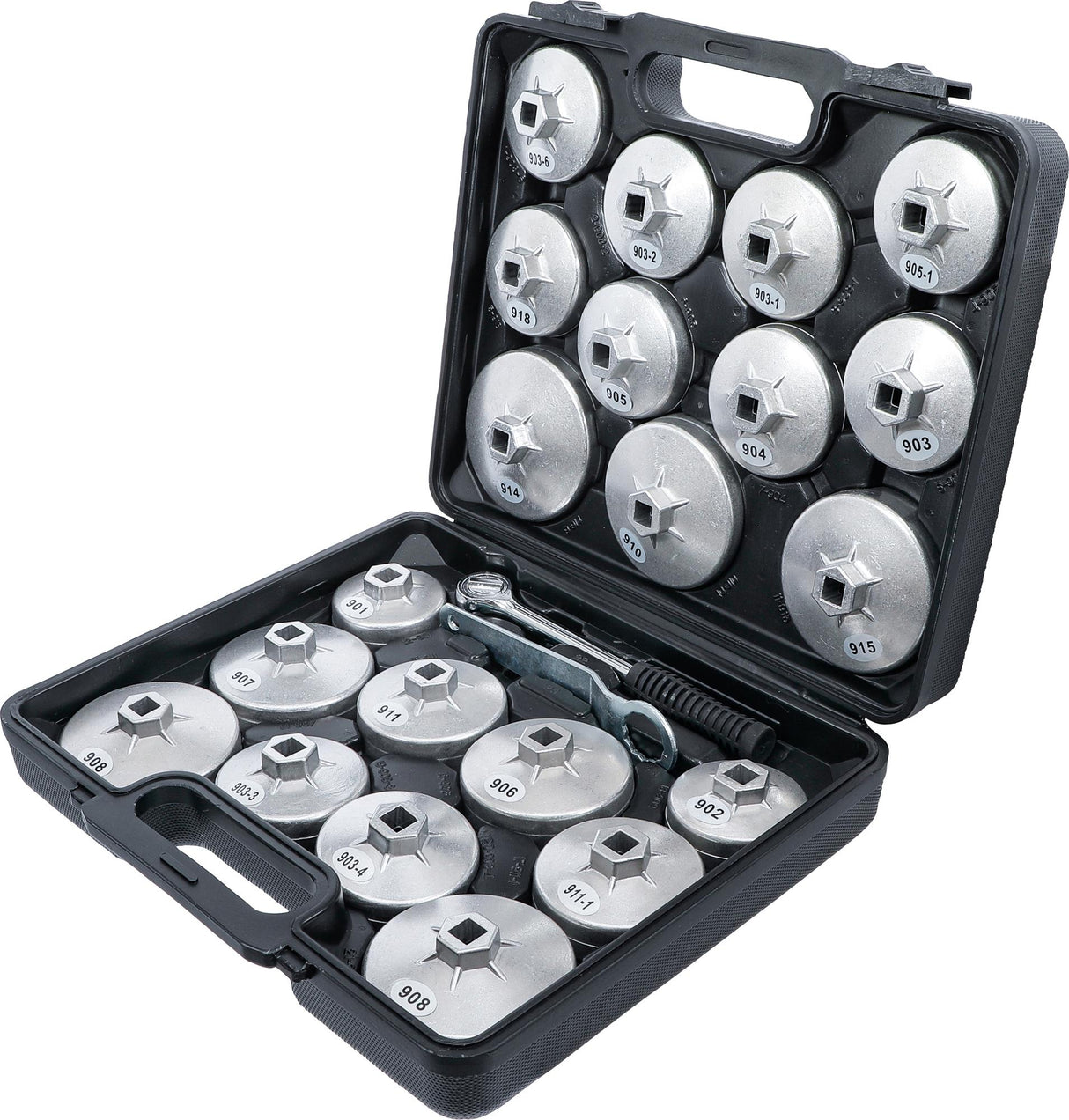 Tepalo filtro lėkštelių rinkinys | lietas aliuminis | 12,5 mm (1/2") | 23 vnt. (1035)