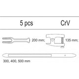 Įrankių rinkinys į vežimėlius | 5 vnt. (YT-55477)