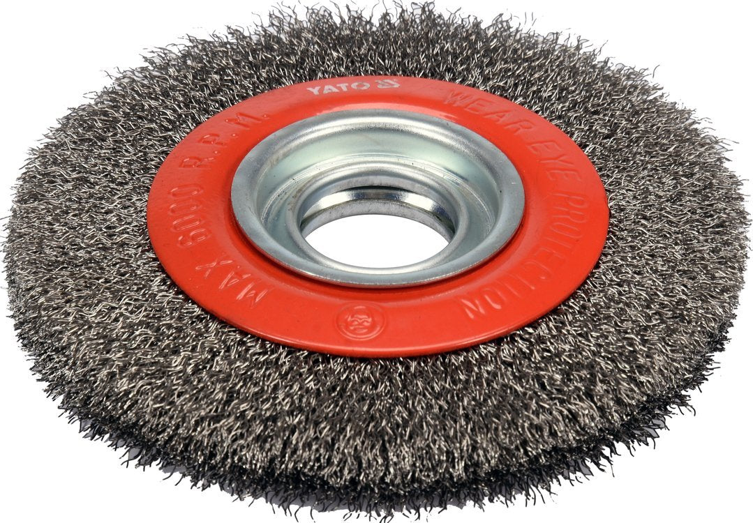 Vielinis diskinis šepetys | nerūdijantis plienas | INOX | ⌀32 / 150 mm (YT-47554)