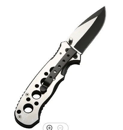 Lenktinis peilis | Juodos apdailos ašmenų kraštas | 20 cm (FK8A)