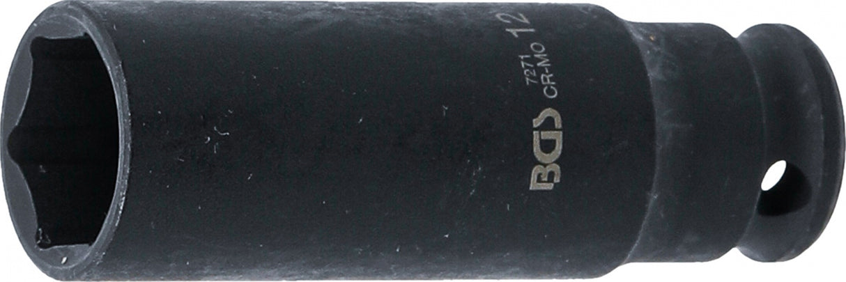 Smūginė galvutė ilga | šešiakampė | 6,3 mm (1/4") | 12 mm (7271)