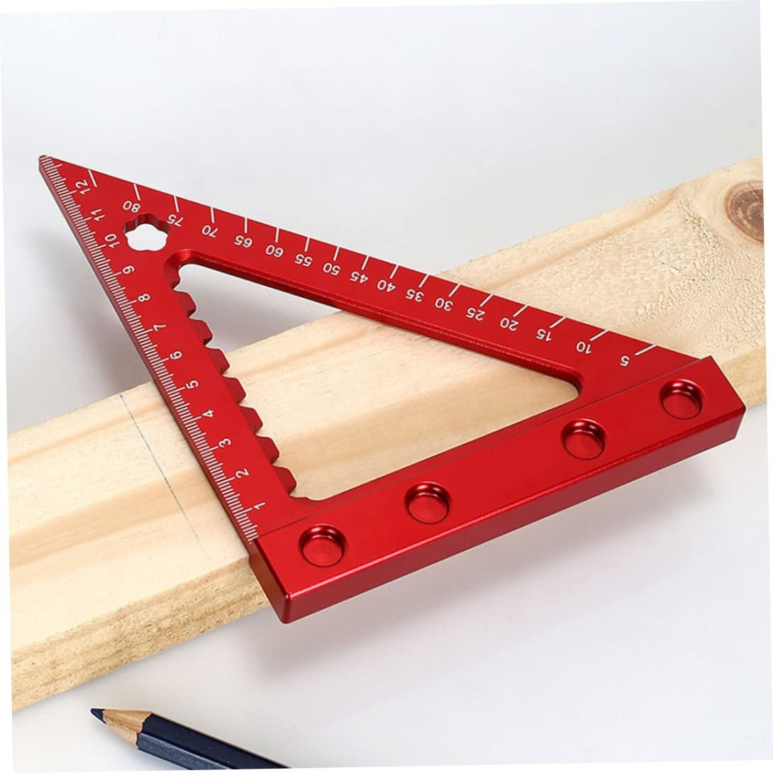 Aliuminis kampainis / medžio apdirbimo trikampė liniuotė | 90 | su baze (RS90A)