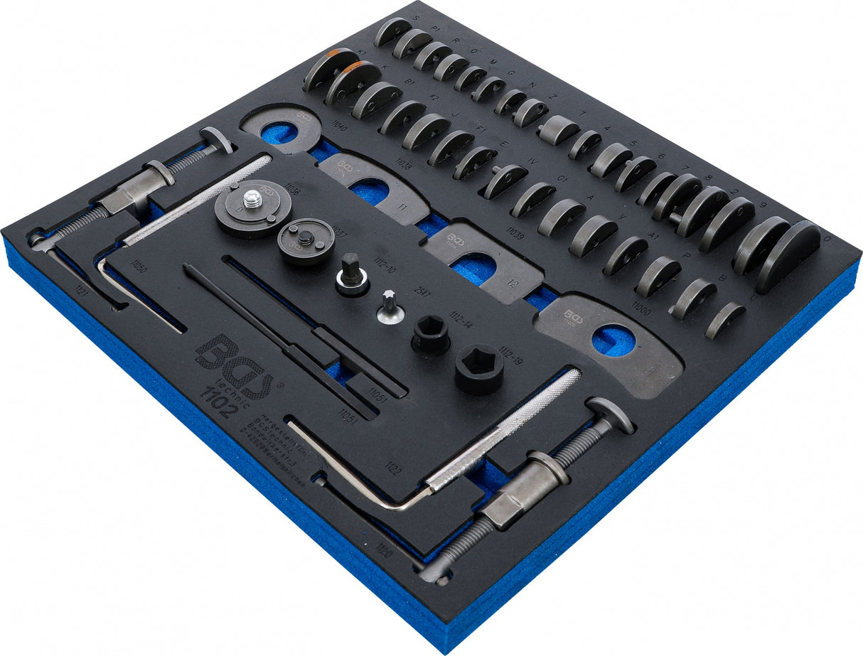 2/3 įrankių dėklas: stabdžių stūmoklio sustumėjų rinkinys | 50 vnt. (1102)