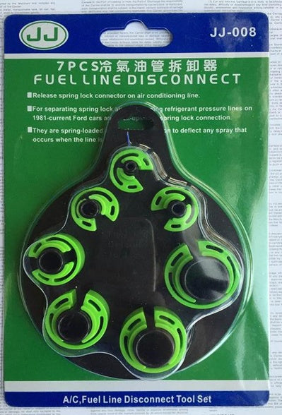 Rinkinys kondicionieriaus šlangelėms atjungti (žali) | 7 vnt. (JJ008-Green)