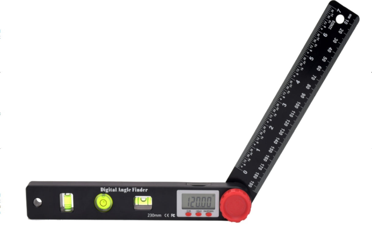 Daugiafunkcinė skaitmeninė kampinė liniuotė / gulsčiukas | 4 viename (DAR4)