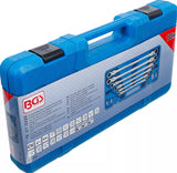 Pailgintų terkšlinių vartomų dvipusių raktų rinkinys | su adapteriais galvutėms | 8 - 19 mm | 10 vnt. (1541)